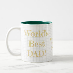 Worlds Best Dad Christmas Birthday Fathers Day Two-Tone Coffee Mug