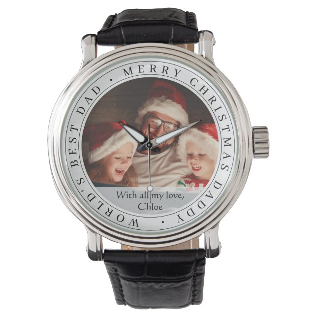 World's Best Dad Christmas Gift Idea  Watch (Front)