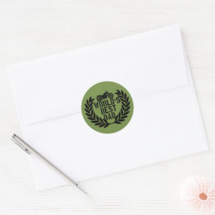 World's Best Dad Classic Round Sticker