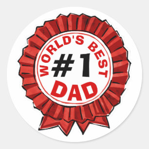 World's Best Dad Classic Round Sticker