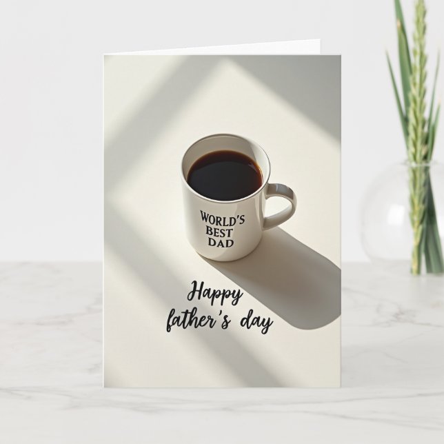 Worlds Best Dad Coffee Card (Front)