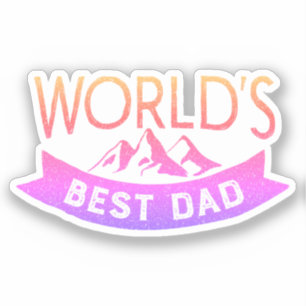 World's Best Dad Colourful Ombre Father's Day