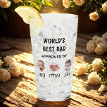 World's Best Dad | Custom Baby Face Glass<br><div class="desc">World's Best Dad | Custom Baby Face Glass</div>