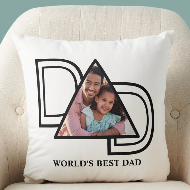 World's Best Dad Custom Photo Cushion (Creator Uploaded)