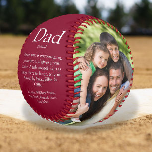 World's Best Dad Definition 2 Photo Fun Burgundy Baseball