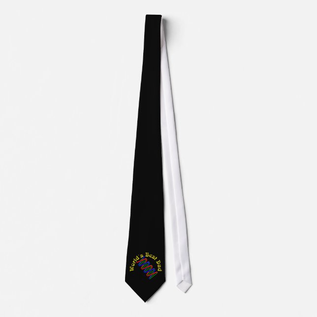 Worlds Best Dad Double Helix DNA Strand Power Tie (Front)