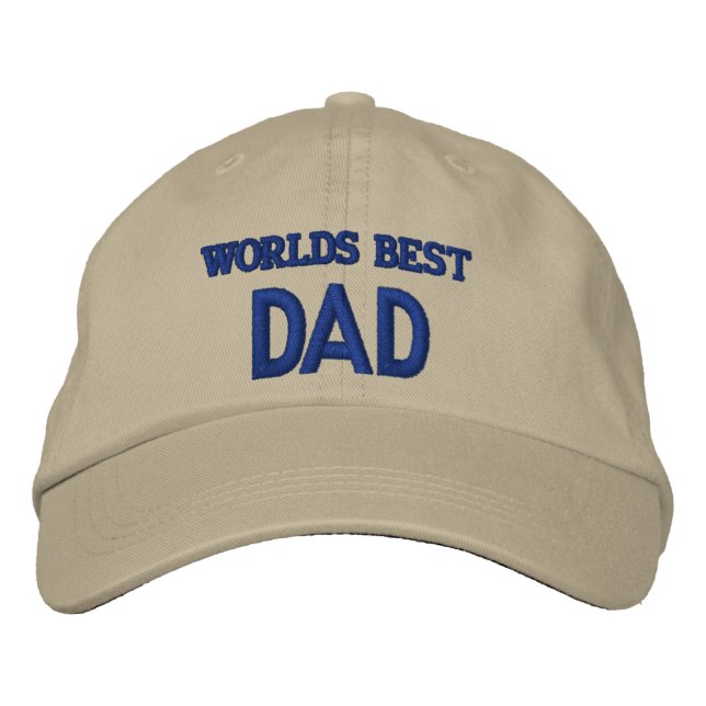 WORLDS BEST DAD EMBROIDERED HAT (Front)