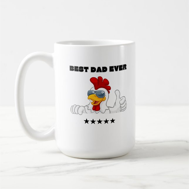 Worlds Best Dad Ever Funny Gift Coffee Mug (Left)