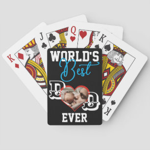 World's Best Dad ever w/ Photo Playing Cards