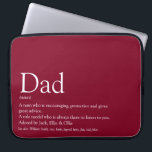World's Best Dad Father Daddy Definition Burgundy Laptop Sleeve<br><div class="desc">Personalise for your special dad,  father,  daddy or papa to create a unique gift for Father's day,  birthdays,  Christmas or any day you want to show how much he means to you. A perfect way to show him how amazing he is every day. Designed by Thisisnotme©</div>