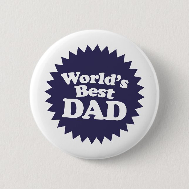 World's Best Dad Father's Day 6 Cm Round Badge (Front)