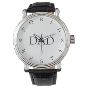 Worlds Best Dad Fathers Day Custom Mens Watch