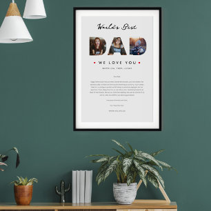 World's Best Dad Father's Day Funny Letter Poster