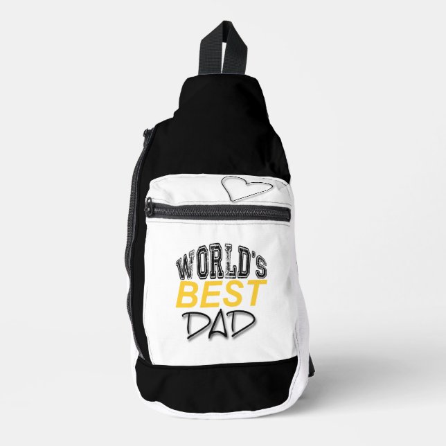 World's Best Dad Father's Day PCSB Sling Bag (Front)