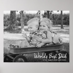 World's Best Dad Father's Day Photo Poster Sign