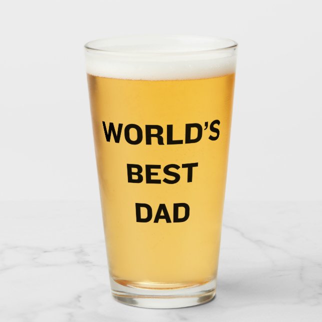 World's Best Dad Father's Love Glass (Front Filled)