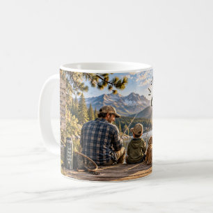 World's Best Dad Fishing Family Mug