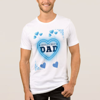 World's Best Dad - Fun Retro Vintage Style Graphic Tri-Blend Shirt