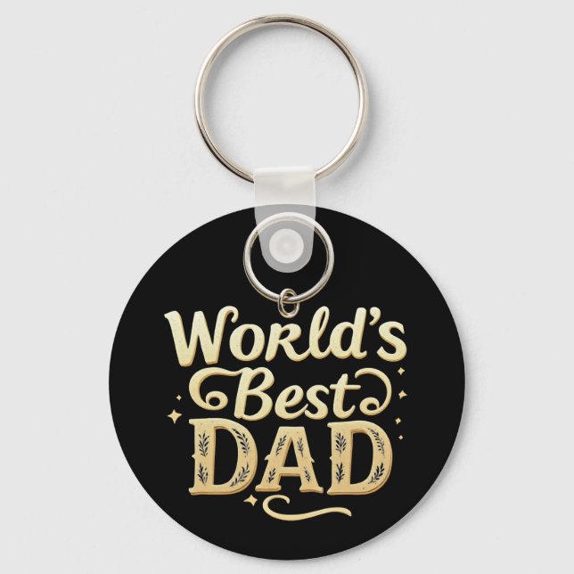 world's best dad gift  key ring (Front)