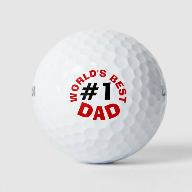 World's Best Dad Golf Balls (Front)