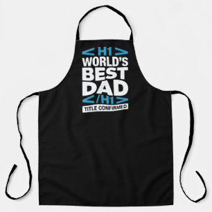 World's Best Dad H1 HTML Code Grilling Apron