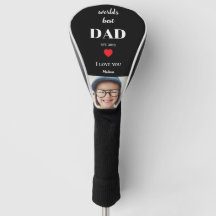Worlds Best Dad I Love You Custom Kids Photo Black