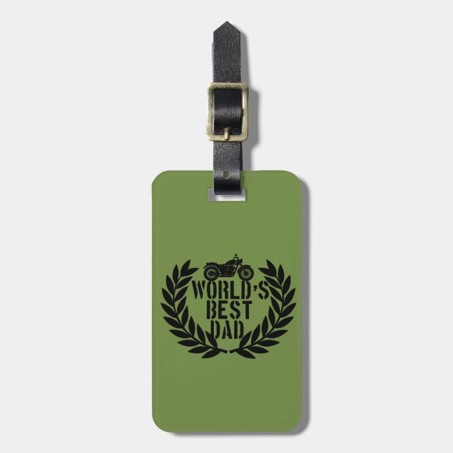 World's Best Dad  Luggage Tag (Front Vertical)
