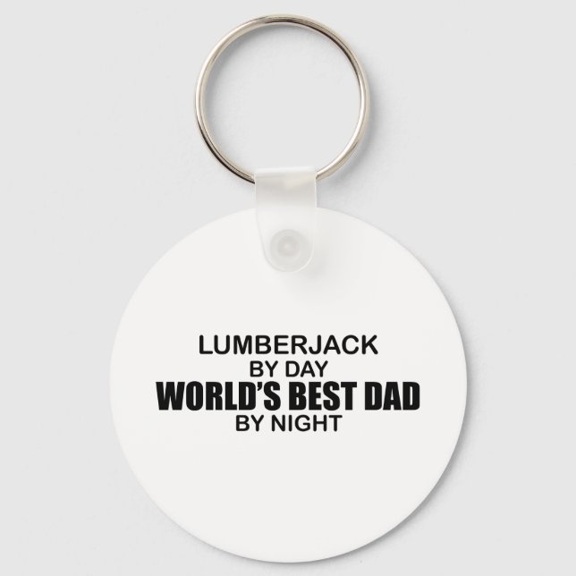 World's Best Dad - Lumberjack Key Ring (Front)