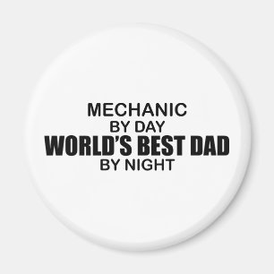 World's Best Dad - Mechanic Magnet