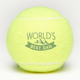 World's Best Dad Modern Father's Day Tennis Balls