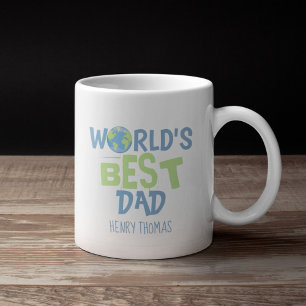 World's Best Dad Modern Trendy Typography  Coffee Mug