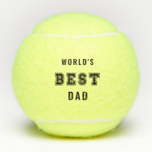 World's Best Dad Monogram Tennis Balls