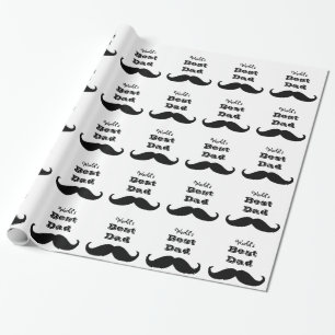 World's Best Dad Moustache Wrapping Paper