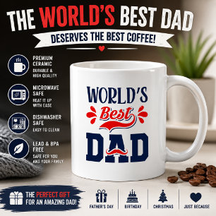 World's Best Dad Mug Father's Day Gift Funny Coffe