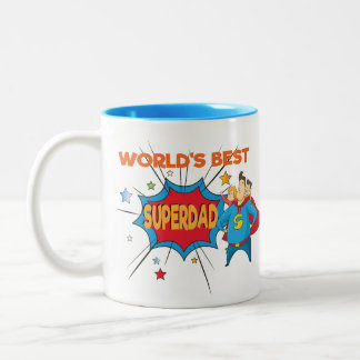 World's best dad Mug - SuperDad Mug - Dad with Kid