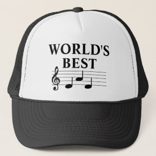 World's Best Dad Musician Music Note Treble Clef Trucker Hat
