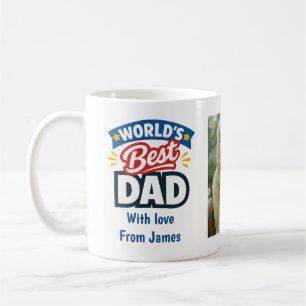 World's Best Dad Name and Photos Coffee Mug
