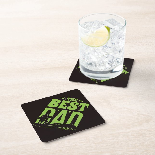 World's Best Dad Paper Coaster (Insitu)