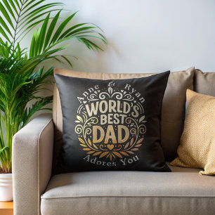 World's Best Dad Personalised Pillow