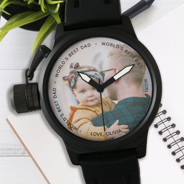 World's Best Dad Personalized Photo Watch (Creator Uploaded)