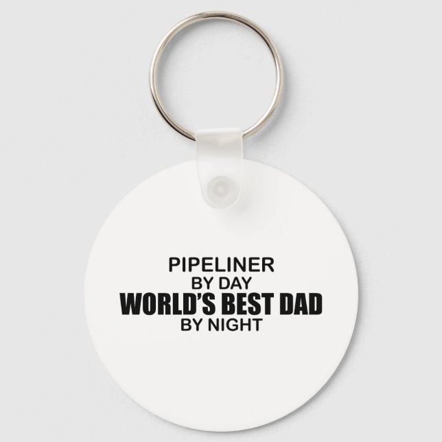 World's Best Dad - Pipeliner Key Ring (Front)