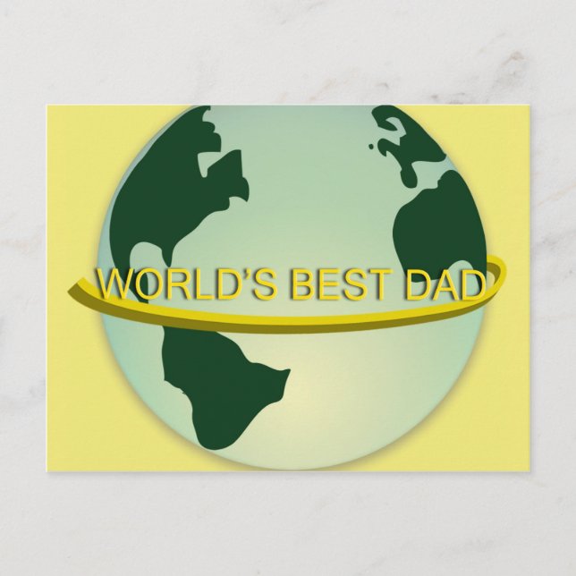 "World's Best Dad" Postcard (Front)