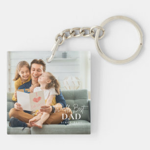 World's Best Dad Since 20XX Modern Photo Key Ring