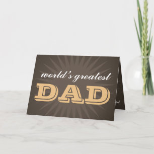 World's best dad starburst inside photo father day card