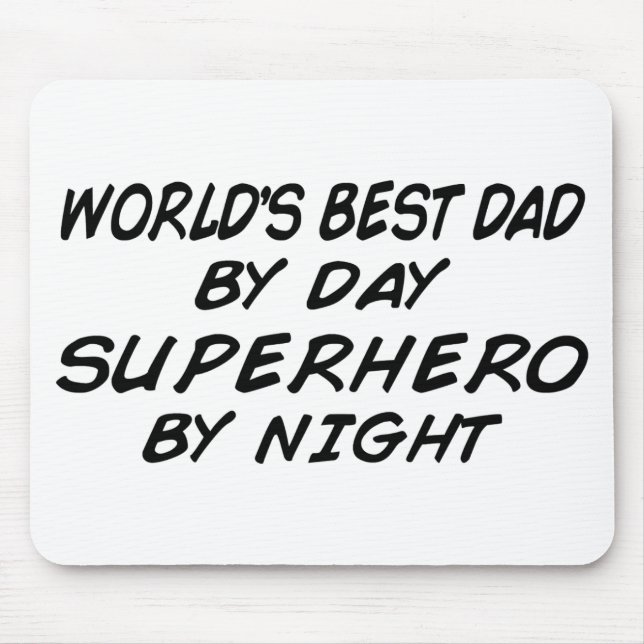 World's Best Dad - Superhero Mouse Pad (Front)
