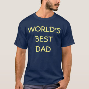World's Best Dad T-Shirt - Navy Blue Colour Tees