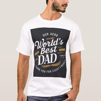 World's Best Dad T-Shirt - Our Hero | Father's Day