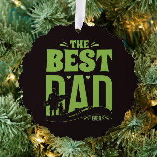 World's Best Dad Tree Decoration Card