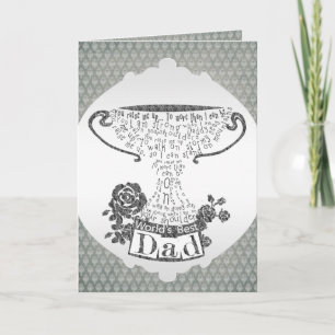 World's best dad trophy text design card