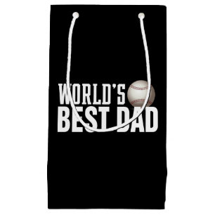 World's Best Dad Typography Baseball   Gift Bag